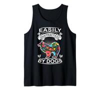 Easily Distracted by Dogs Samoyed Dog Lovers Puppy Débardeur