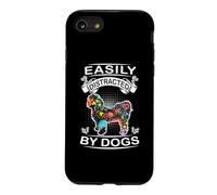 Easily Distracted by Dogs Shih Tzu Funny Flower Dog Lover Coque pour iPhone SE (2020) / 7/8
