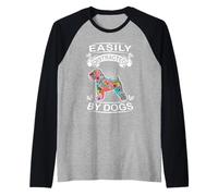 Easily Distracted by Dogs Soft Coated Wheaton Terrier Dog Manche Raglan