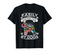 Easily Distracted by Dogs Soft Coated Wheaton Terrier Dog T-Shirt