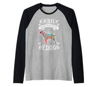 Easily Distracted by Dogs Spinone Italiano Dog Lover Manche Raglan