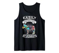 Easily Distracted by Donkeys Funny Animal Donkey Loves Débardeur