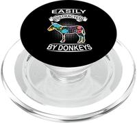 Easily Distracted by Donkeys Funny Animal Donkey Loves PopSockets PopGrip pour MagSafe