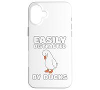 Easily Distracted By Ducks Funny Duck Lover Men Women Kids Coque pour iPhone 16 Plus