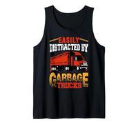 Easily Distracted by Garbage Trucks Fun Truck Driver Trucker Débardeur