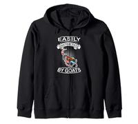Easily Distracted by Goats Funny Animal Goat Loves Sweat à Capuche