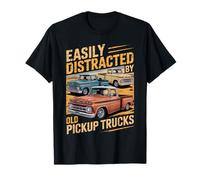 Easily Distracted by Old Pickup Trucks Vintage Style T-Shirt