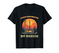 Easily Distracted by radios l Ham Radio Amateur Radio T-Shirt