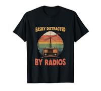 Easily Distracted by radios l Ham Radio Amateur Radio T-Shirt