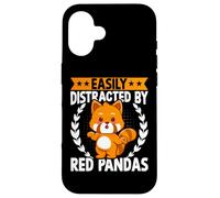 Easily Distracted by Red Pandas Funny Cute Kawaii Red Panda Coque pour iPhone 16