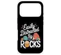Easily Distracted by Rocks Funny Geologist Stones Lover Joke Coque pour iPhone 17 Pro