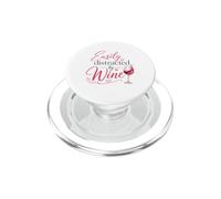 Easily Distracted by Wine Funny Wine Lover Drinking PopSockets PopGrip pour MagSafe