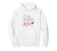 Easily Distracted by Wine Funny Wine Lover Drinking Sweat à Capuche