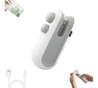 Easilyous Mini Sealing Machine, 2025 2-in-1 USB-C Rechargeable Snack Bag Sealer, Mini Sealer Small Household Hand Pressure Sealer (1Pcs*White)