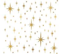 Easma Starburst Stickers muraux rétro Vintage Gold