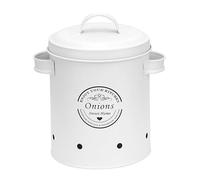 Easnea Boîtes de rangement rustiques pour pommes de terre, oignons et ail, pour comptoir, maison, cuisine, blanc M