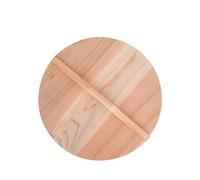 Easnea Couvercle de casserole en bois naturel - Couvercle rond de poêle de cuisson avec poignée, 30 cm