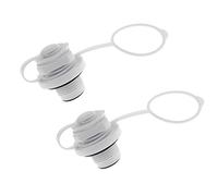 Easnea Lot de 2 bouchons de valve de gonflage unidirectionnel - Gonflage et dégonflage rapides - Bouchons d'air en spirale - Vis de rechange pour bateau gonflable kayak raft