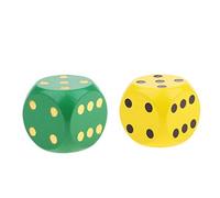 Easnea Lot de 2 dés en bois extra larges avec coins arrondis D6 6 faces 5 cm
