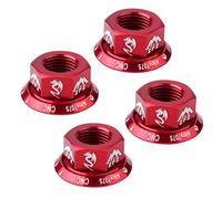 Easnea Lot de 4 écrous de roue durables pour vélo BMX Fixie M10 Rouge