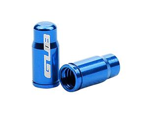 Easnea Paire de bouchons de valve de pneu de vélo en alliage d'aluminium pour Presta français/Schrader American Buse Bouchons de tige de pneu ultralégers pour VTT et vélo de route FV Bleu NFL04026