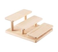 Easnea Présentoir en Bois - Étagère d'Escalier à 3 Niveaux pour Cupcakes, Lunettes de Soleil et Spectacles de Table