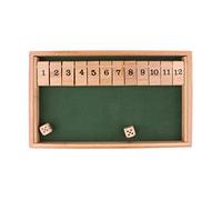 Easnea Shut the Box Bar Jeu à boire traditionnel pour s'amuser en famille - 2 joueurs - 12 chiffres