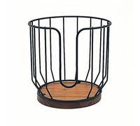 Easnea Support de dosettes de café pour comptoir, panier de rangement Kcup robuste avec base en bois, récipient à dosettes pour cuisine, bar, comptoir, bureau (noir)