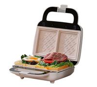 Easnuroz Appareil À Croque-Monsieur Petit Gril Électrique 750 W Appareil À Croque-Monsieur Double pour Petit-déjeuner Petit Appareil Multifonction pour Omelette Et Grille-Pain