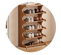 Easnuroz Étagère À Chaussures Étroite Étroite À 2-6 Niveaux Étagère À Chaussures Compacte pour Petits Espaces Tour À Chaussures Empilable, Haute Et Fine, Idéale pour(50 * 20 * 83cm)