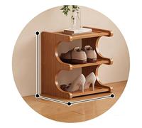 Easnuroz Étagère À Chaussures Étroite Étroite À 2-6 Niveaux Étagère À Chaussures Compacte pour Petits Espaces Tour À Chaussures Empilable, Haute Et Fine, Idéale pour(30 * 20 * 36cm)