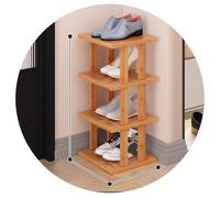 Easnuroz Étagère À Chaussures Étroite Étroite À 2-9 Niveaux pour Placard, Entrée, Étagère À Chaussures Verticale Haute Et Mince Tour À Chaussures(Brown-A,24 * 25 * 55CM)