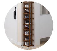 Easnuroz Étagère À Chaussures Étroite Étroite À 2-9 Niveaux pour Placard, Entrée, Étagère À Chaussures Verticale Haute Et Mince Tour À Chaussures(Brown-B,24 * 25 * 145CM)