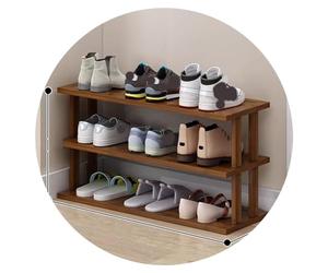 Easnuroz Étagère À Chaussures Étroite Étroite À 2-9 Niveaux pour Placard, Entrée, Étagère À Chaussures Verticale Haute Et Mince Tour À Chaussures(Brown-B,65 * 24 * 37CM)