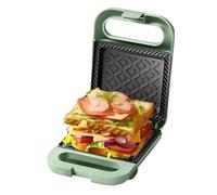 Easnuroz Machine À Croque-Monsieur Machine À Sandwichs Machine À Petit-déjeuner Chauffante Double Face À Usage Domestique Petite Presse À Pain Multifonction, 650 W(Green)