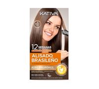 Kativa Pack économique Kit de lissage brésilien avec shampooing post-lissage - Traitement lissage professionnel à domicile - Jusqu'à 12 semaines de durée - Lissage à la kératine