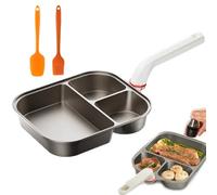 EasPowest 3-in-1 Cup-Shaped Large Capacity Pan, Nonstick Titanium Ceramic Omelette Skillet Pancake Pan Anti-Scalding Heightened Handle (Open Flame Compatible)