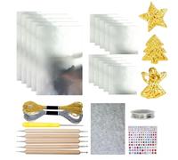 EasPowest Embossing Foil, Metal Embossing Foil Art Kit, oil Art Accessory Set, Tin mbossing Kit, Gold/Silver oil Sheets for Crafts, Aluminum Metal Crafts Diy Set (Sliver)
