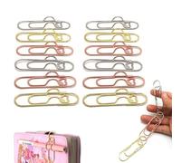 EasPowest Heart Pen Clip for Notebook, Paperclip Pen Holder, Paper Clip en Holder, Heart Shaped Metal en lip, Cute eart Paper lips, Office Supplies (12 Pcs)