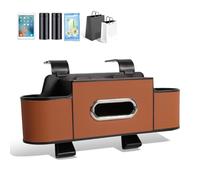 EasPowest Lucky Variety Car Organizer, Rylixus Car Organizer, Car Organizers and Storage Box Behind Seat, Hanging Car Seat Storage Travel Essentials, Snacks, Bottles (Brown)