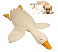 EasPowest White Duck Dog Toy, Large Plush White Duck Dog Toy, Large Plush Goose Chew oy for ogs, Realistic Goose Design Dolls Suitable for ogs Chew and Play (50cm/19.69in)