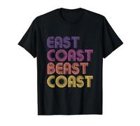 East Coast Beast Coast Palette Vintage rétro Coucher de Soleil T-Shirt Graphique avec Valeur