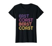 East Coast Beast Coast Palette Vintage rétro Coucher de Soleil T-Shirt Graphique avec Valeur