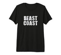 East Coast Beast Coast Rayures vieillies T-Shirt Haut de Gamme