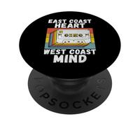 East Coast Heart West Coast Mind Hip Hop des années 90 PopSockets PopGrip Adhésif