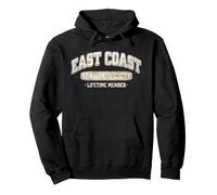 East Coast Seaside Society Membre USA Varsity Vintage Sweat à Capuche