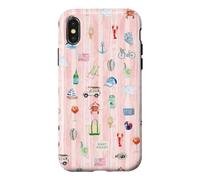 East Coast Summer Coastal Aquarelle Voyage Esthétique Coque pour iPhone X/XS