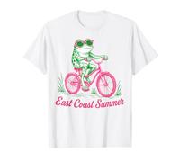 East Coast Vélo d'équitation Grenouille d'été Rose T-Shirt