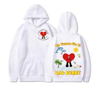East-hai-buy 2022 Bad Bunny Un Verano Sin TI Sweat À Capuche Imprimé Streetwear Surdimensionné À Manches Longues Sweats Unisexe Hommes Survêtement