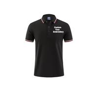 East-hai-buy Polo Brodé Personnalisé, Vêtements De Travail Personnalisés Logo Imprimé Texte T-Shirt À Manches Courtes, Vêtements d'entreprise D'été pour Hommes, Broderie Black1,L